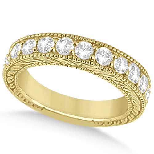 Antique Diamond Engagement Wedding Ring Band 14k Yellow Gold (1.10ct)
