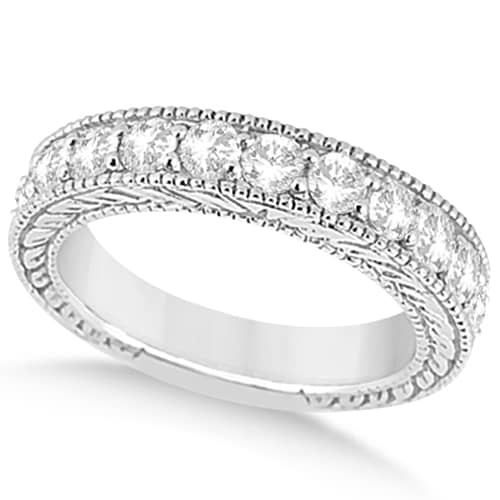 Antique Diamond Engagement Wedding Ring Band Platinum (1.10ct)