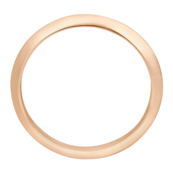 Women's Knife Edge Wedding Band Ring 14k Rose Gold (2.7 mm)