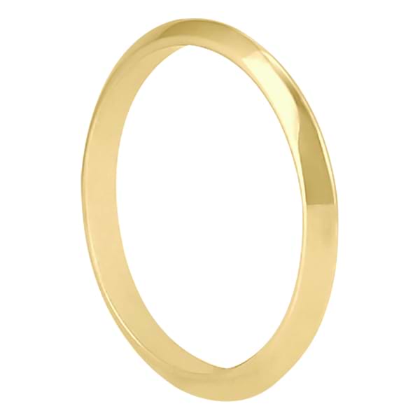 Knife Edge Wedding Ring Band in 18k Yellow Gold (2.7 mm)