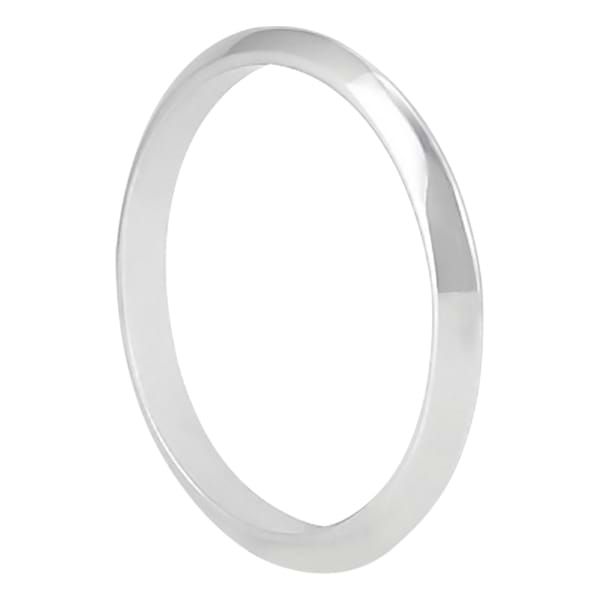 Knife Edge Women's Wedding Ring Band in Platinum (2.7 mm)