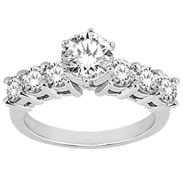 Seven-Stone Diamond Engagement Ring in Platinum (0.30 ctw)