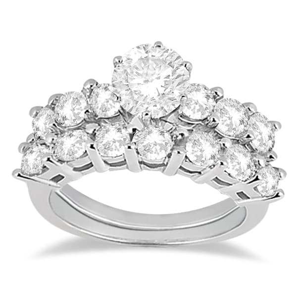 0.65ct Diamond Engagement Ring with Matching Wedding Band 14k White Gold