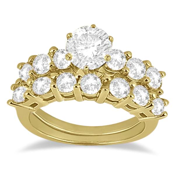 0.65ct Diamond Engagement Ring with Matching Engagement Band 14k Yellow Gold