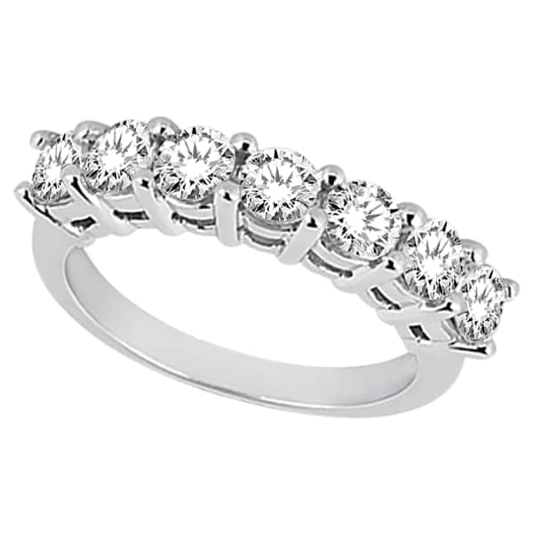 Semi-Eternity Diamond Wedding Band in 18k White Gold (0.35 ctw)