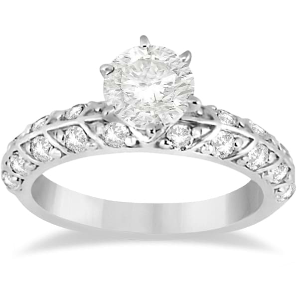 Designer Diamond Engagement Ring Setting Palladium (0.70ct)