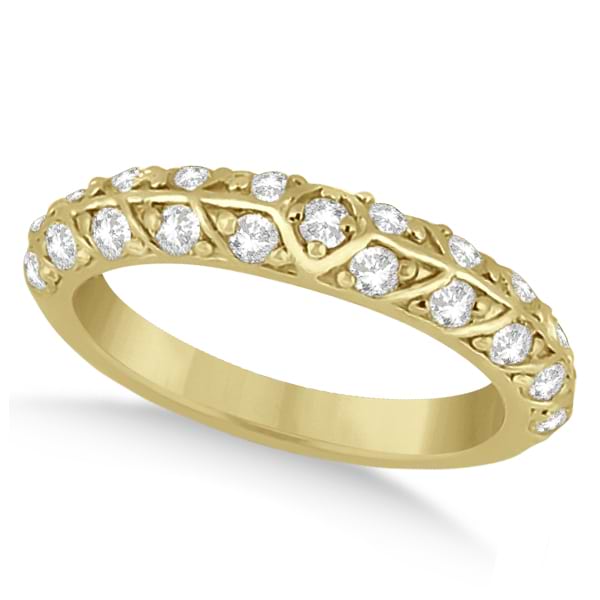 Unique Designer Diamond Wedding Ring in 14k Yellow Gold (0.70ct)