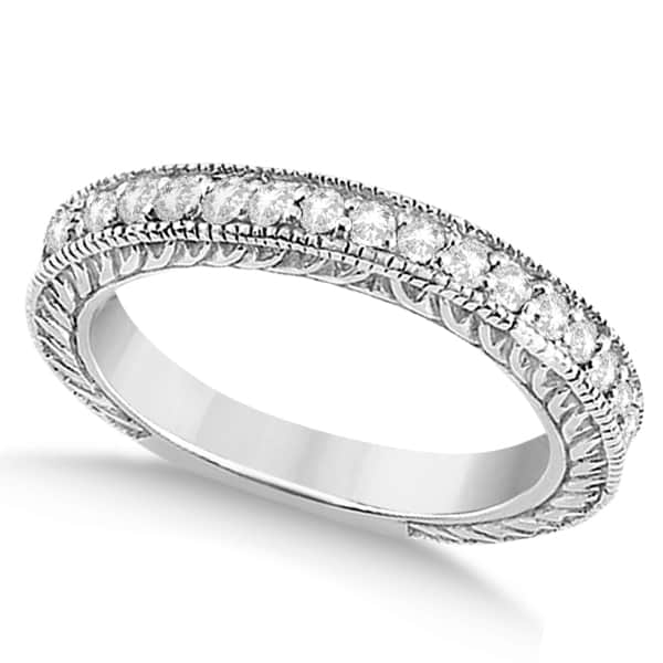 Vintage Filigree Diamond Engagement Bridal Set Platinum (0.35ct)