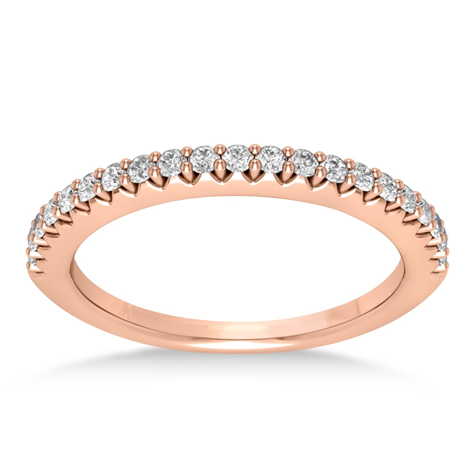 Diamond Accented Wedding Band 14k Rose Gold (0.21ct)