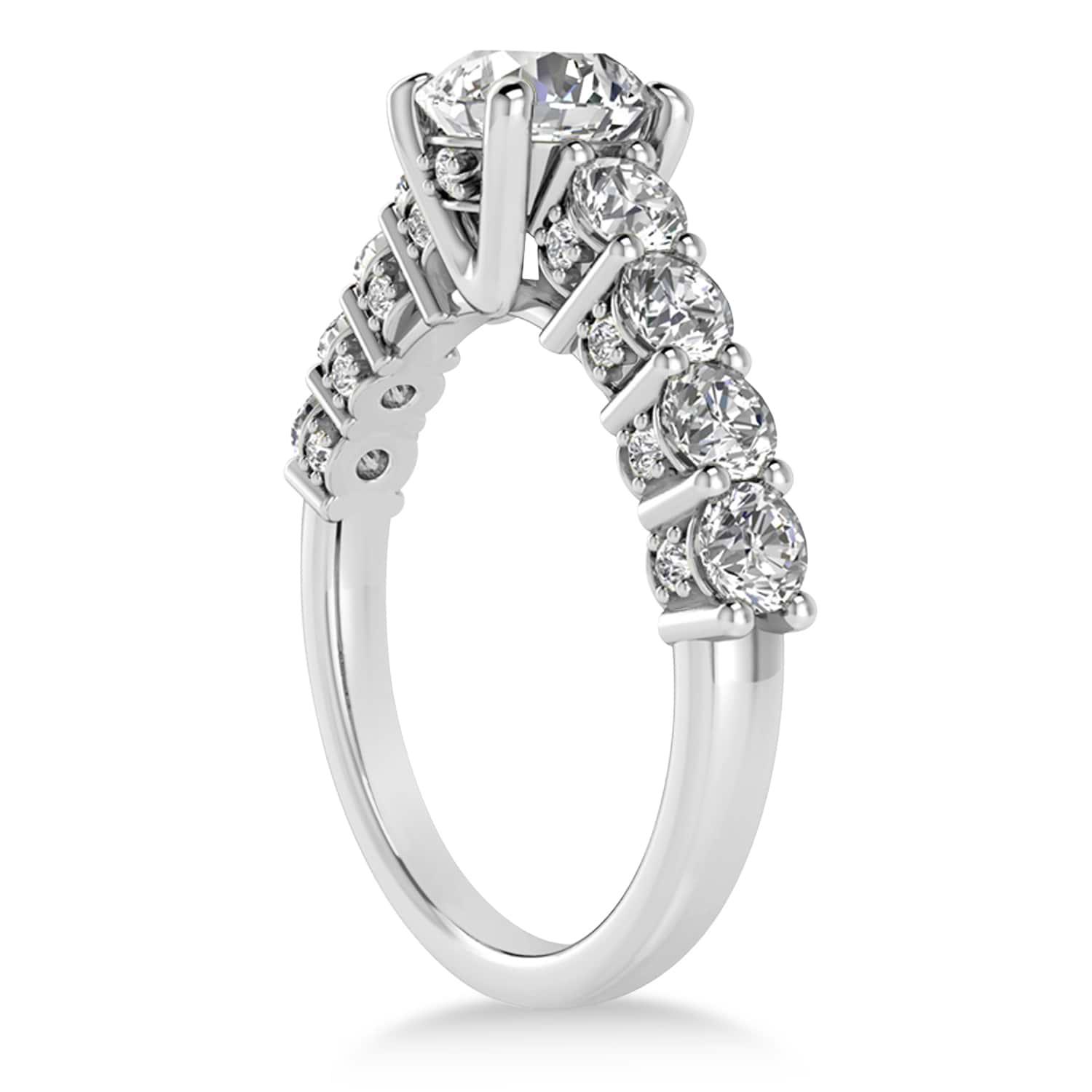 Diamond Prong Set Engagement Ring 14k White Gold (1.06ct)