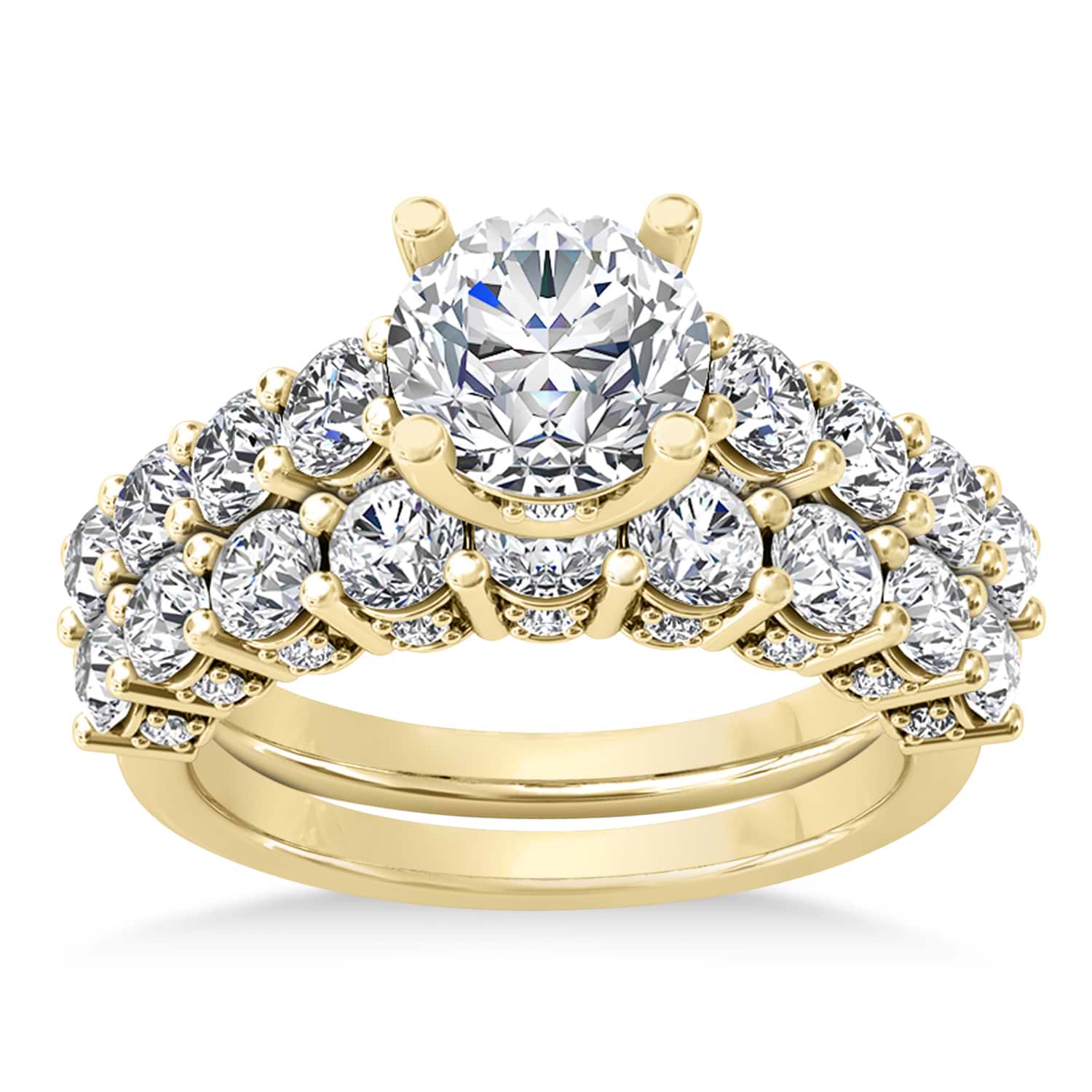 Diamond Prong Set Bridal Set 18k Yellow Gold (2.23ct)