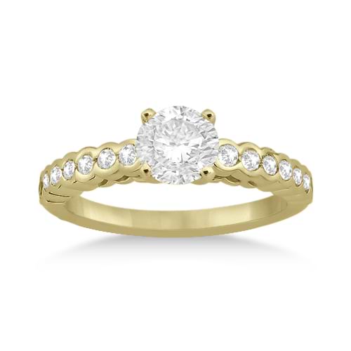 Cathedral Bezel Diamond Engagement Ring 14k Yellow Gold (0.40ct)