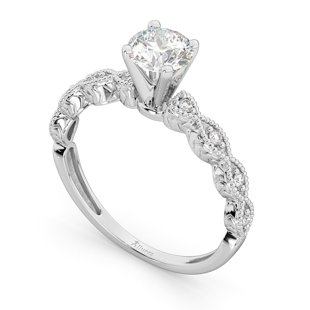 Heirloom petite milgrain hot sale engagement ring