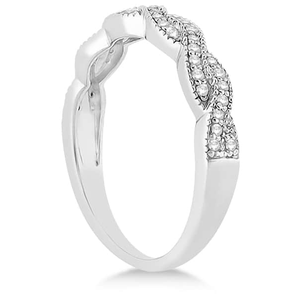 Infinity Style Bridal Set w/ Diamond Accents 18k White Gold (0.55ct)