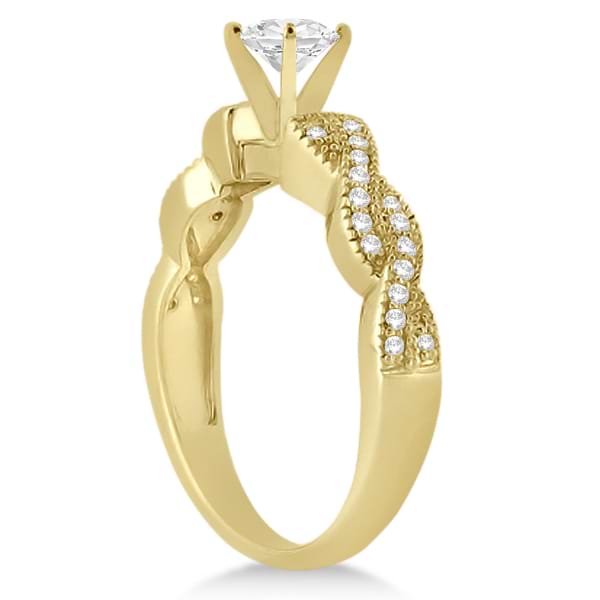 Infinity Style Bridal Set w/ Diamond Accents 18k Yellow Gold (0.55ct)