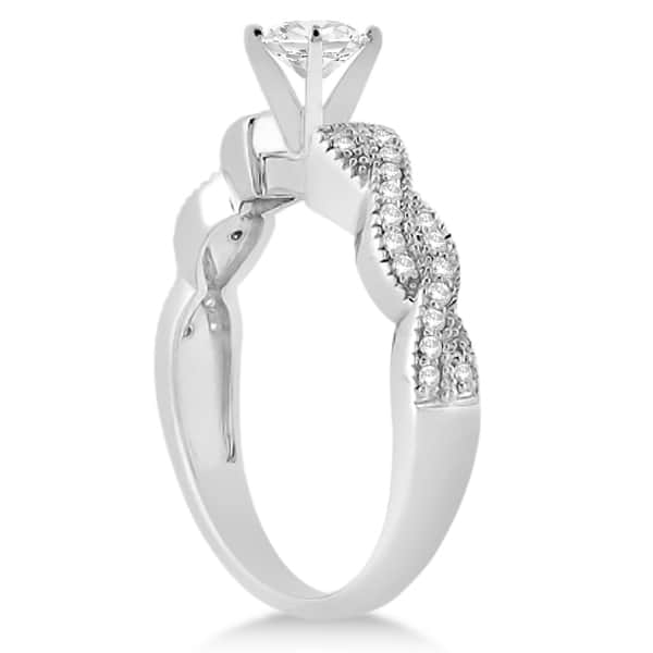 Infinity Style Bridal Set w/ Diamond Accents in Palladium (0.55cts)