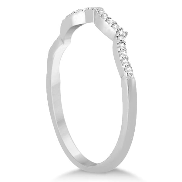 Twisted Infinity Heart Diamond Bridal Set 14k White Gold (1.13ct)