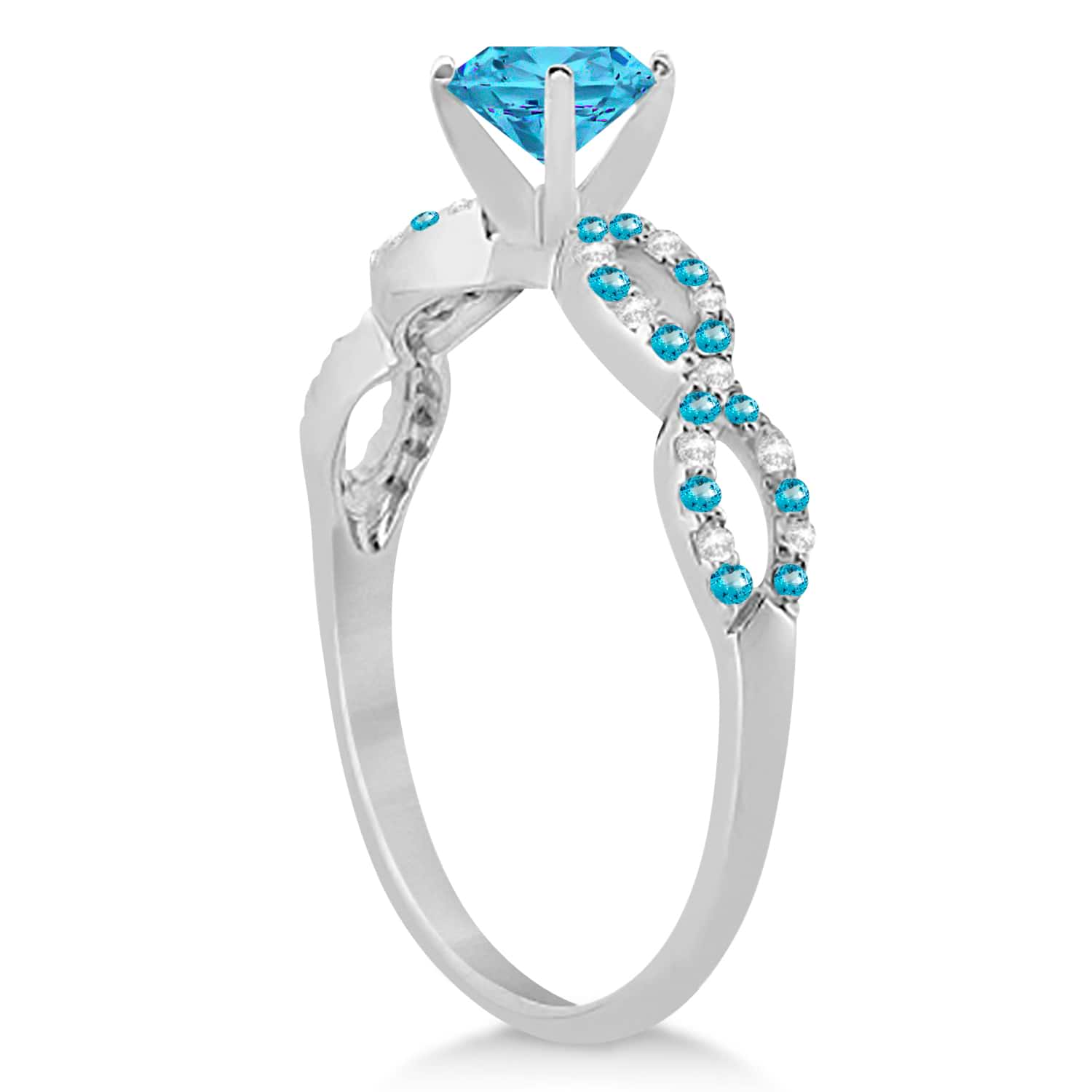 Blue topaz infinity on sale ring