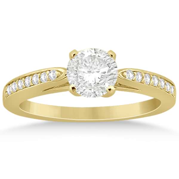 Petite Half-Eternity Diamond Engagement Ring 18k Yellow Gold (0.14ct)
