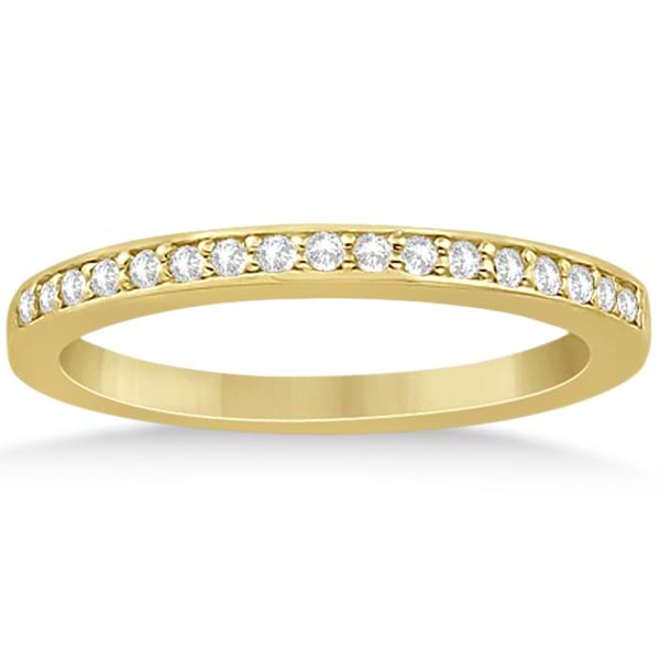 Petite Half-Eternity Diamond Bridal Set in 14k Yellow Gold (0.31ct)