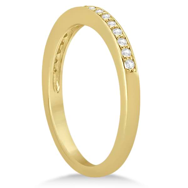Petite Half-Eternity Diamond Wedding Band in 18k Yellow Gold (0.17ct)