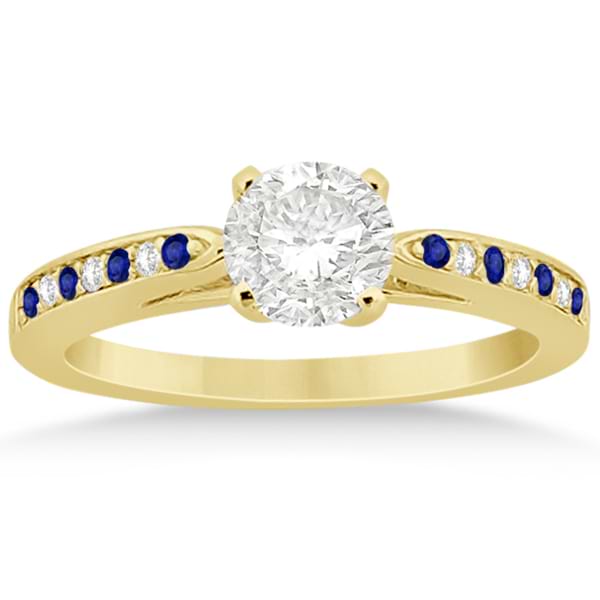 Tanzanite & Diamond Engagement Ring 14k Yellow Gold 0.26ct