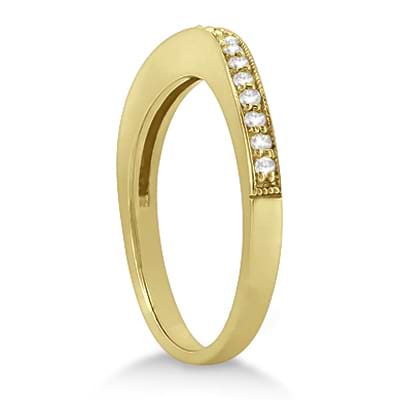 Round Diamond Butterfly Design Bridal Ring Set 18k Yellow Gold (0.76ct)