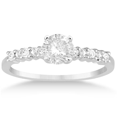 Petite Diamond Engagement Ring Setting Palladium (0.15ct)