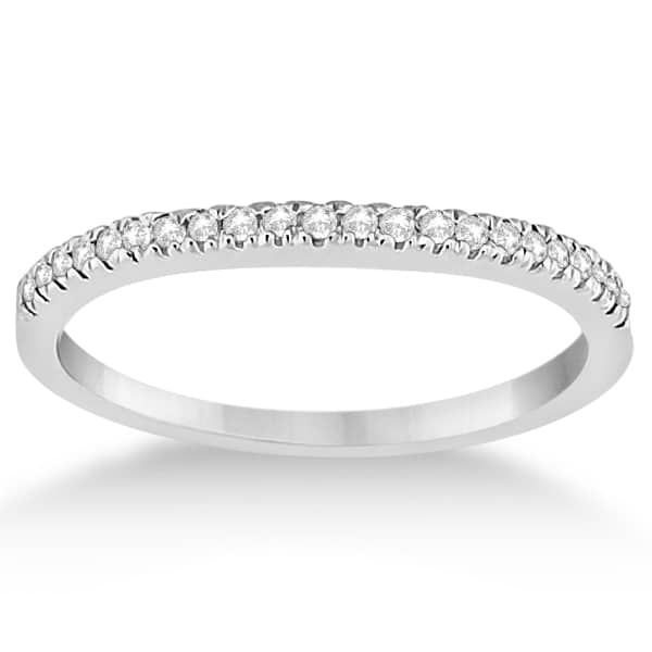 Modern Half-Eternity Diamond Engagement Ring 18k White Gold (0.17ct)
