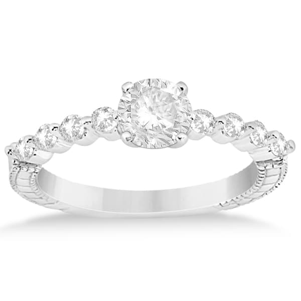 Vintage Shared Prong Diamond Engagement Ring Palladium (0.24ct)