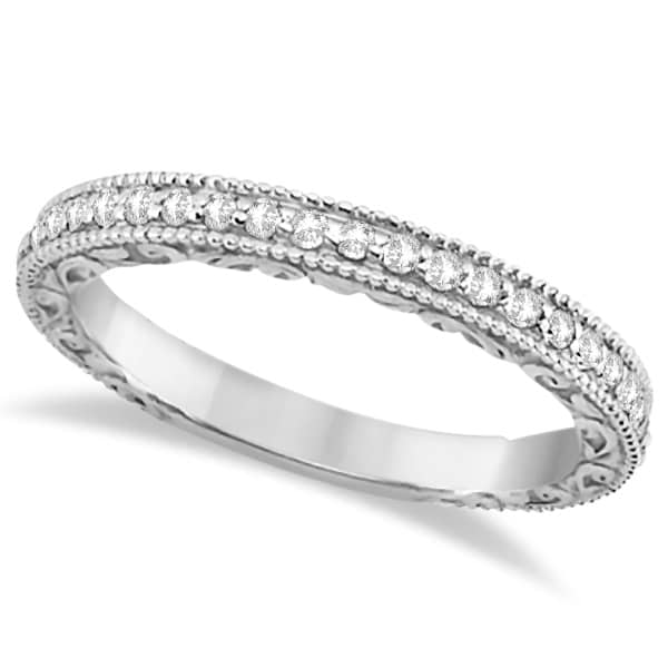 Square Halo Wedding Band & Diamond Engagement Ring Platinum (0.52ct.)