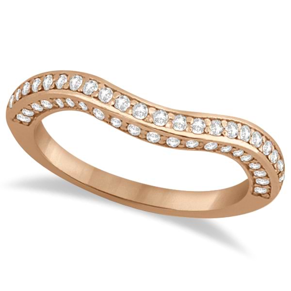 Contour Channel Style Diamond Wedding Band in 14k Rose Gold (0.44ct)