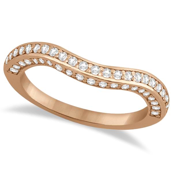 Contour Channel Style Diamond Wedding Band in 18k Rose Gold (0.44ct)