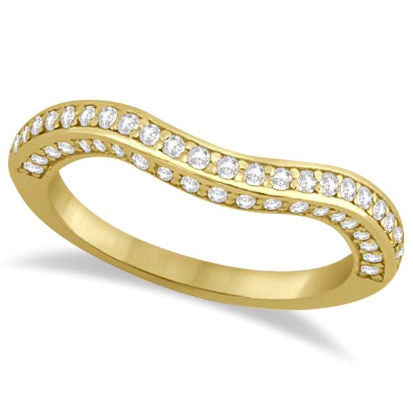 Contour Channel Style Diamond Wedding Band in 18k Yellow Gold (0.44ct)