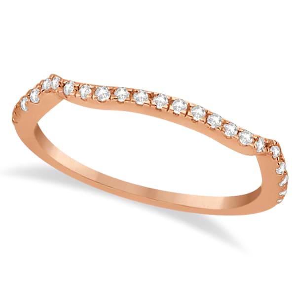 Infinity Twist Diamond Ring with Band Setting 18k Rose Gold (0.60ct)