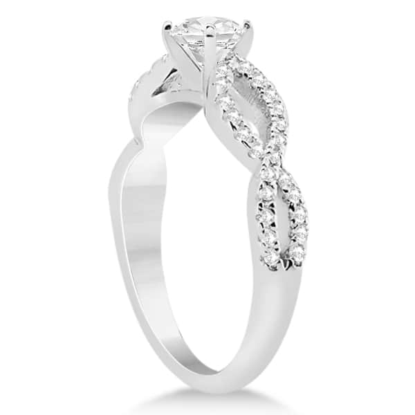 Infinity Twist Diamond Ring with Band Setting Platinum (0.60ct)