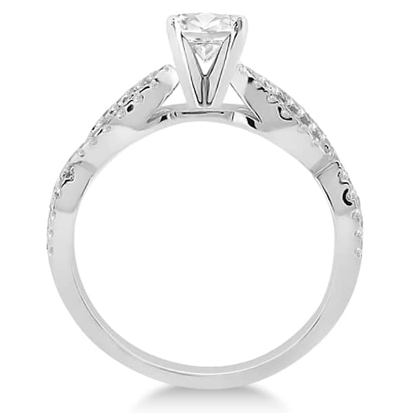 Infinity Twist Diamond Ring with Band Setting Platinum (0.60ct)