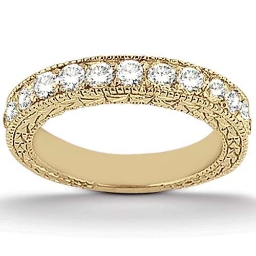 Antique Round Diamond Engagement Bridal Set 18k Yellow Gold (2.66ct)