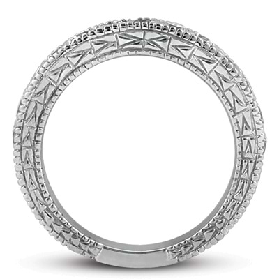 Antique Round Diamond Engagement Bridal Set 14k White Gold (3.41ct)