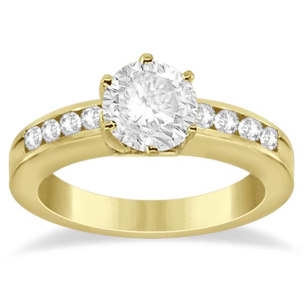 Classic Channel Set Diamond Engagement Ring 14K Yellow Gold (0.30ct)