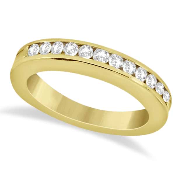 Classic Channel Set Diamond Bridal Ring Set 14K Yellow Gold (0.72ct)