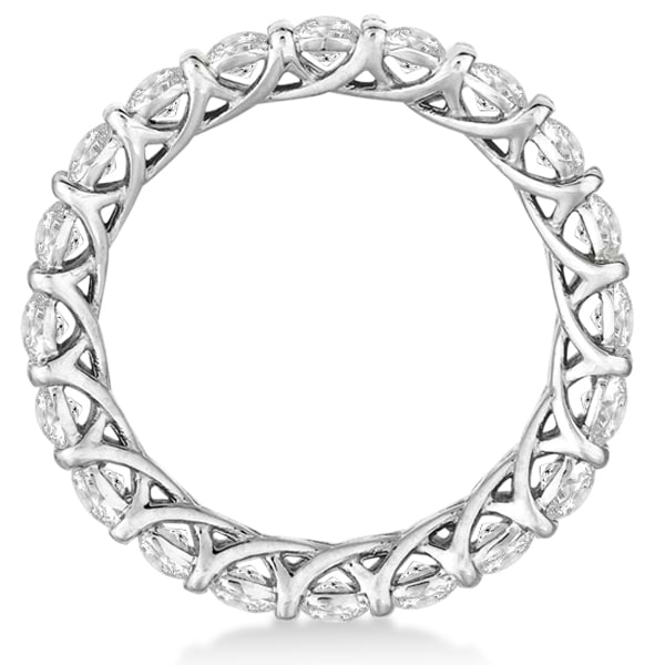 Luxury Diamond Eternity Anniversary Ring Band 14k White Gold (2.00ct)