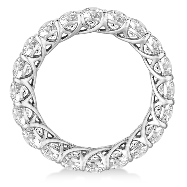 Luxury Lab Grown Diamond Eternity Ring Anniversary Band 14k White Gold (4.00ct)