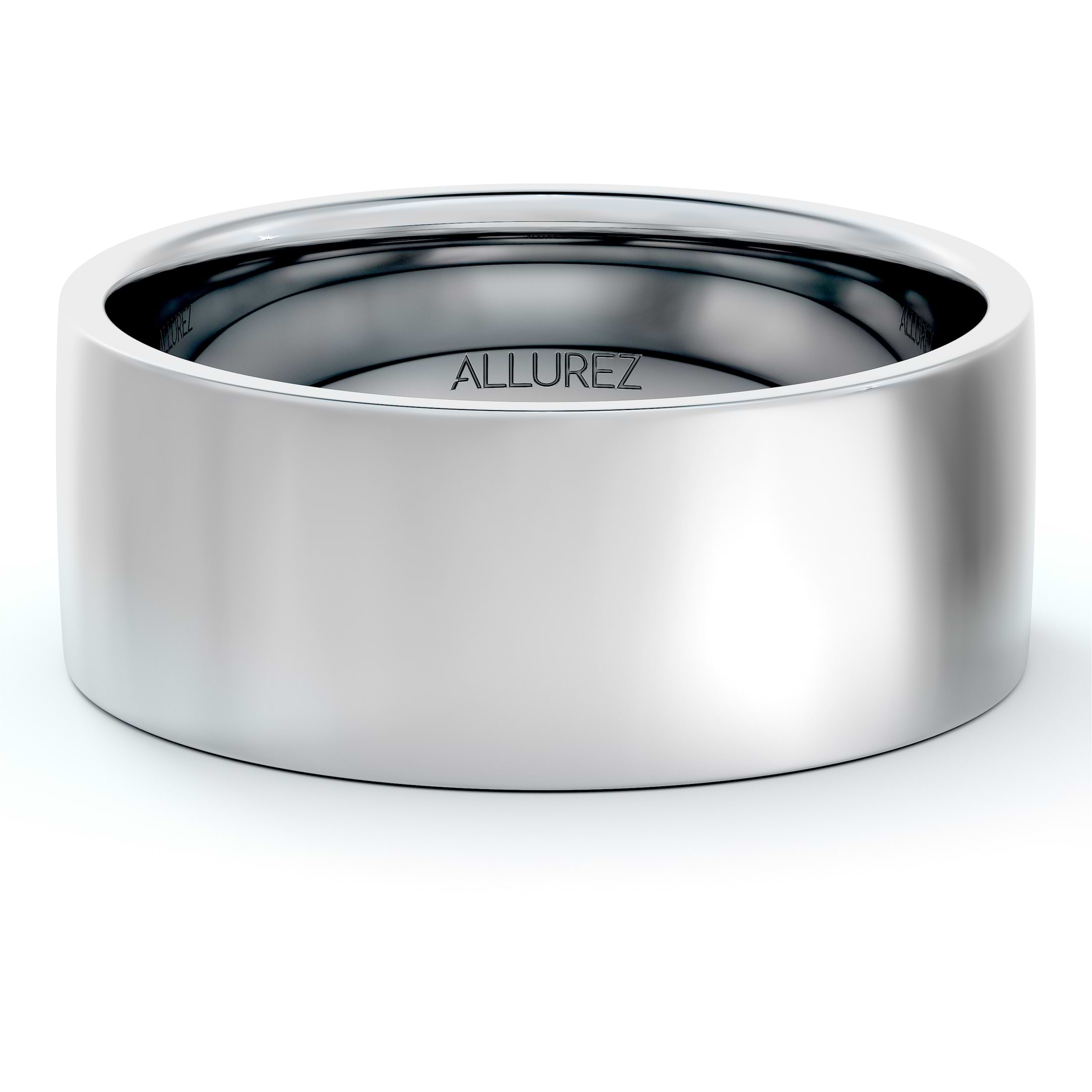 950 Platinum Plain Wedding Band Flat Comfort-Fit Ring (7 mm)