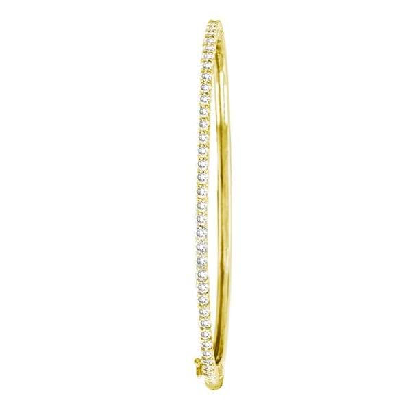 Luxury Stackable Diamond Bangle Bracelet 14k Yellow Gold (2.03ct)