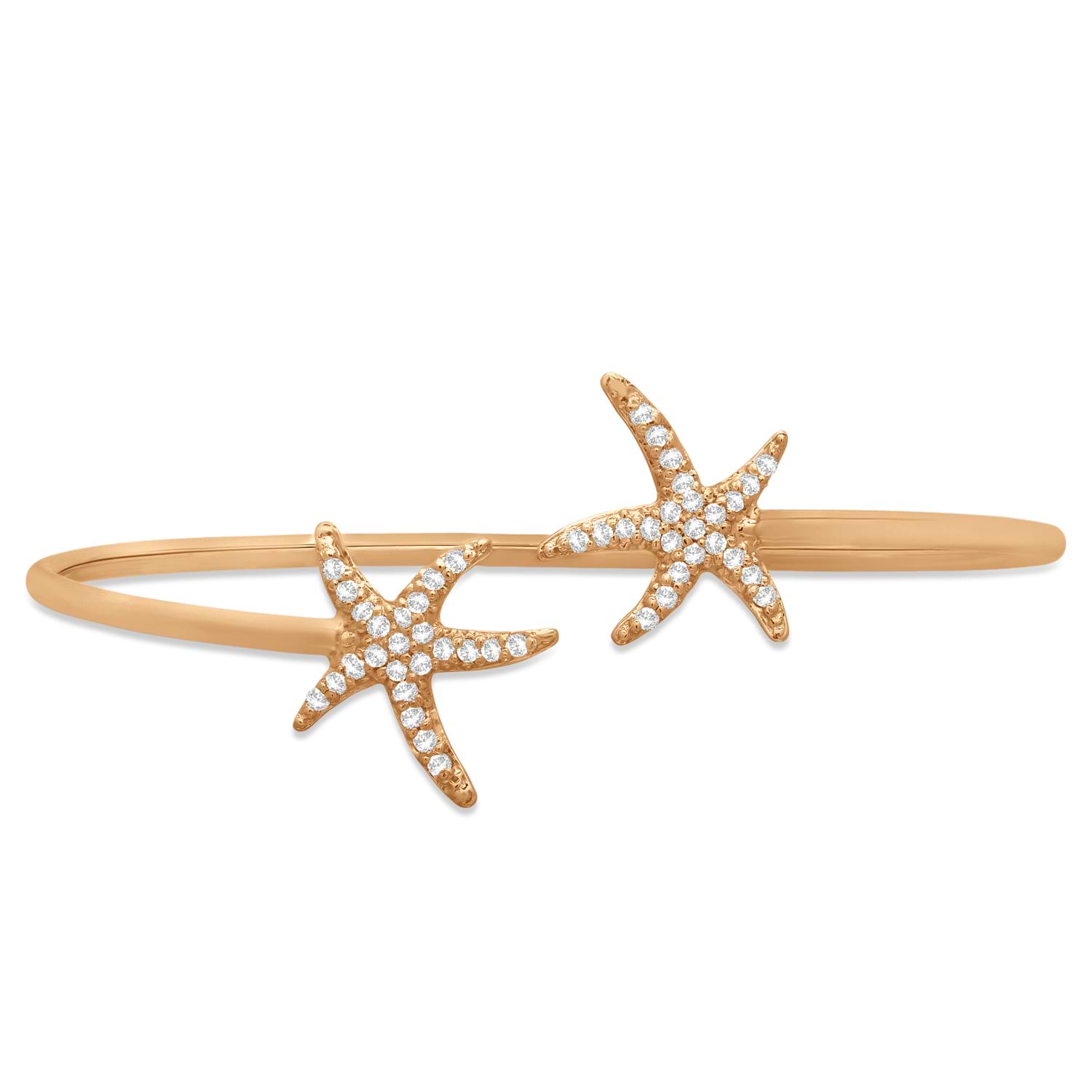 Diamond Starfish Bracelet 14k Rose Gold (0.50ct)