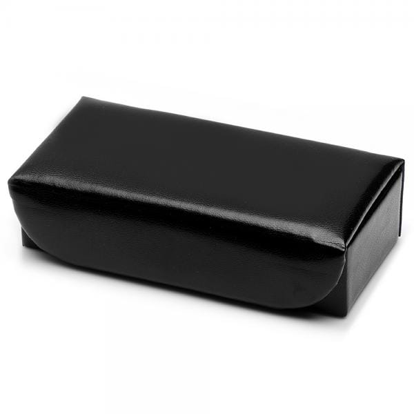 Men's Black Leather Cufflink Box, Holds Five Pairs, Snap Closure