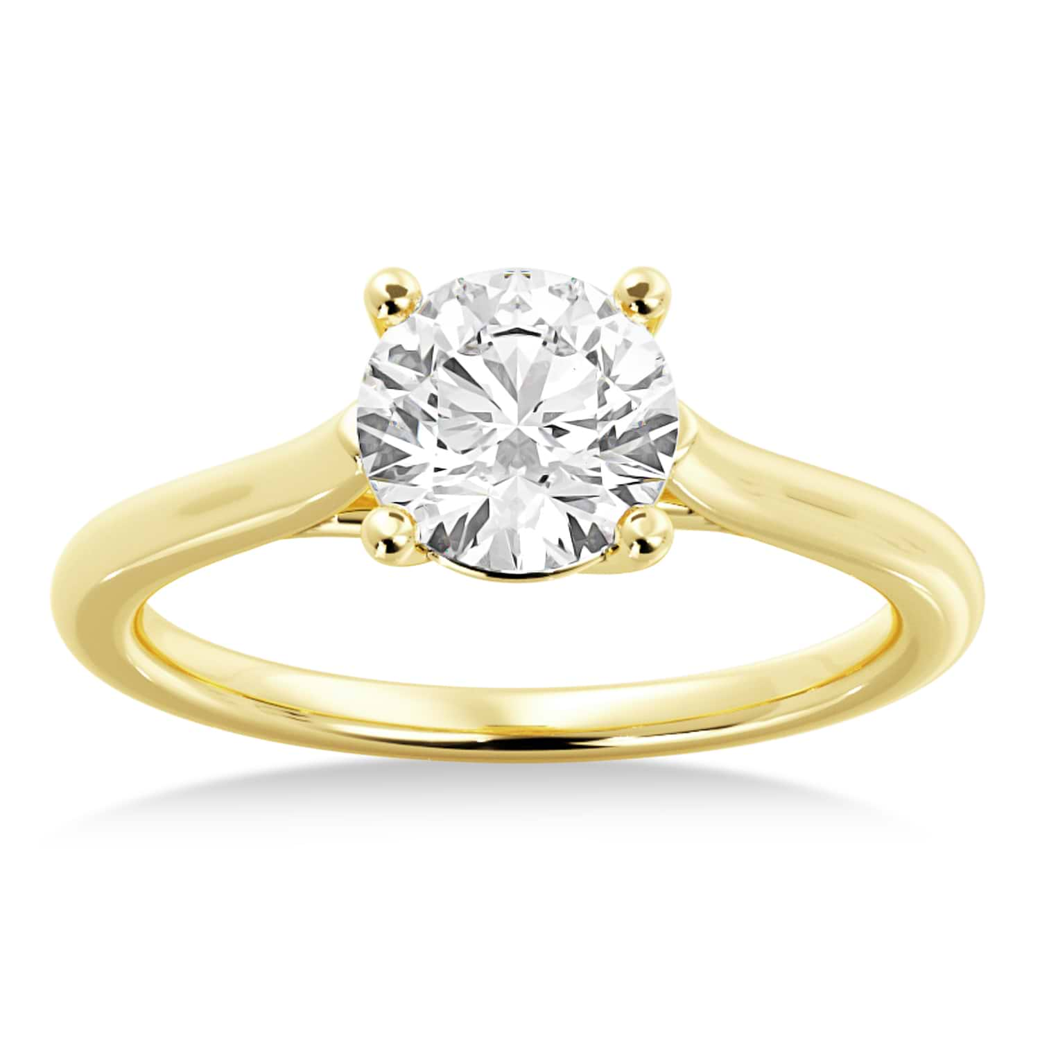 Solitaire Engagement Ring 18k Yellow Gold