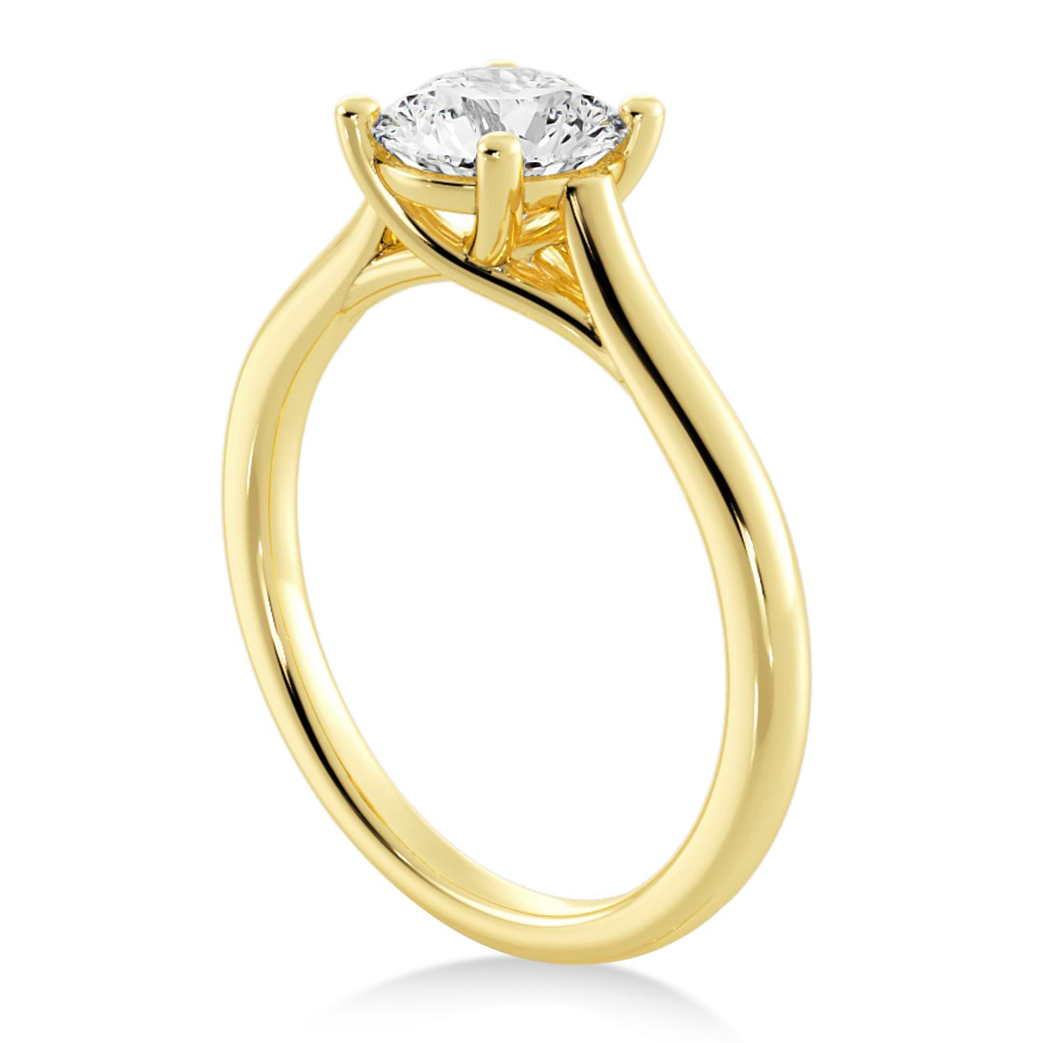 Solitaire Engagement Ring 18k Yellow Gold