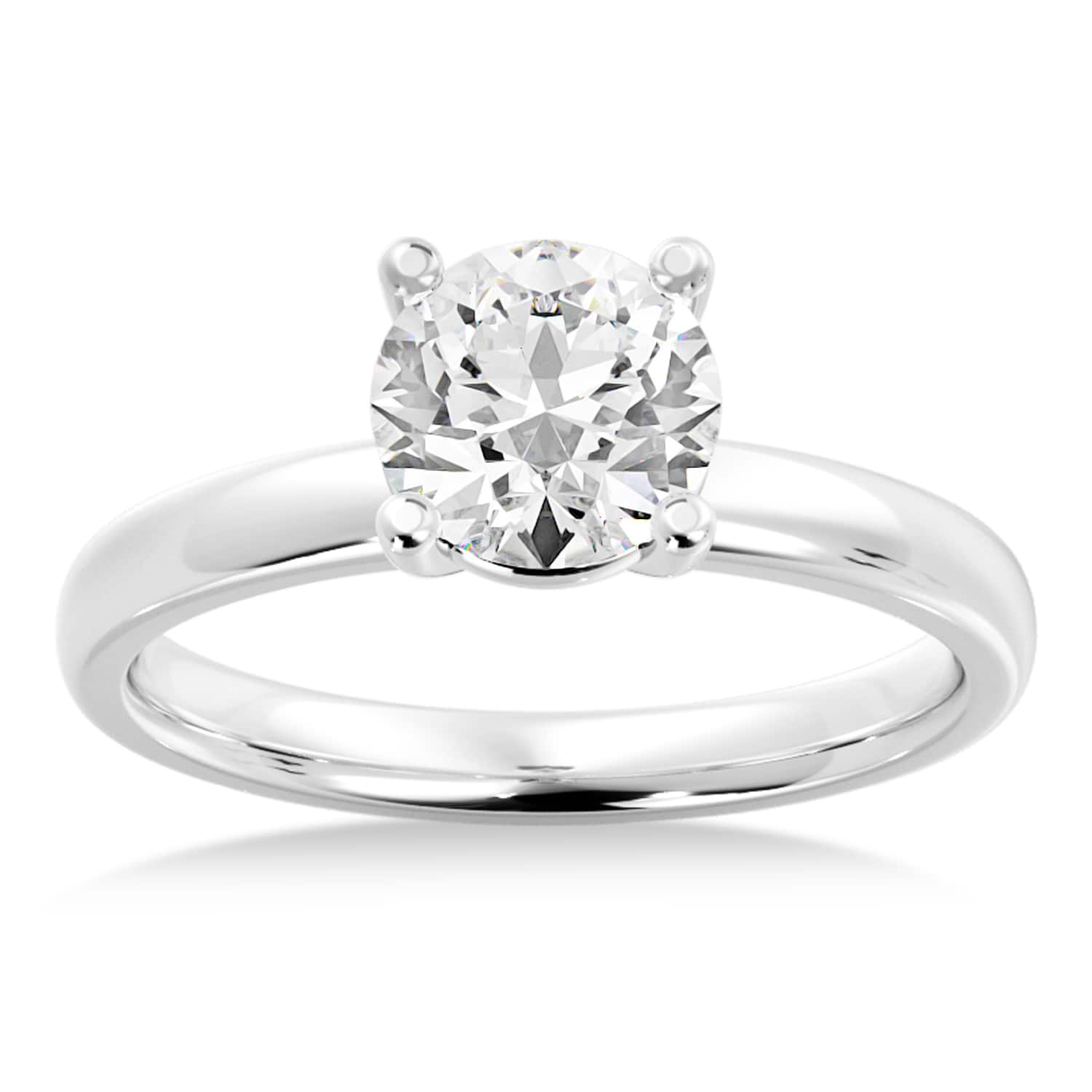 Solitaire Engagement Ring 14k White Gold